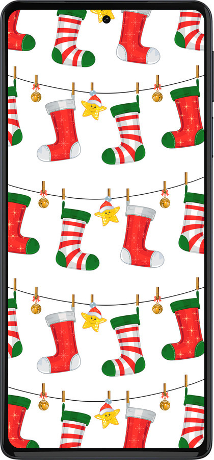 Силиконовый чехол Новогодний 9 для Motorola Edge 30 Pro - 4622u-2826 изображение 