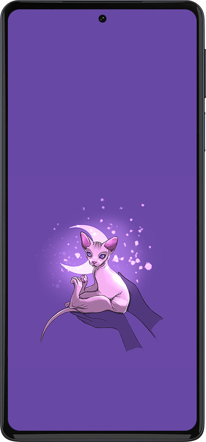 Силиконовый чехол Кот2 для Motorola Edge 30 Pro - 4676u-2826 изображение 