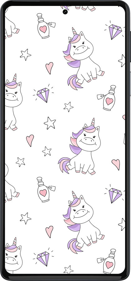 Силиконовый чехол Единорожка v2 для Motorola Edge 30 Pro - 4703u-2826 изображение 