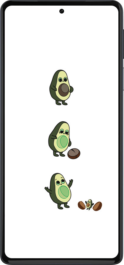 Силиконовый чехол Авокадо 1 для Motorola Edge 30 Pro - 4857u-2826 изображение 