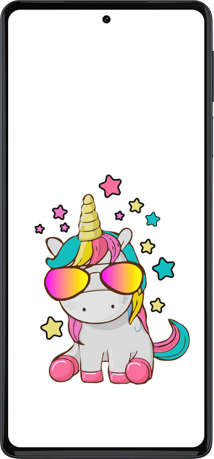 Силиконовый чехол Единорог в очках для Motorola Edge 30 Pro - 4879u-2826 изображение 