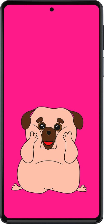 Силиконовый чехол Весёлый мопс для Motorola Edge 30 Pro - 4908u-2826 изображение 