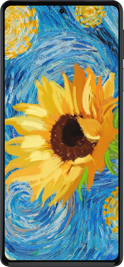 Силиконовый чехол Цветы желто-голубые для Motorola Edge 30 Pro - 5308u-2826 изображение 