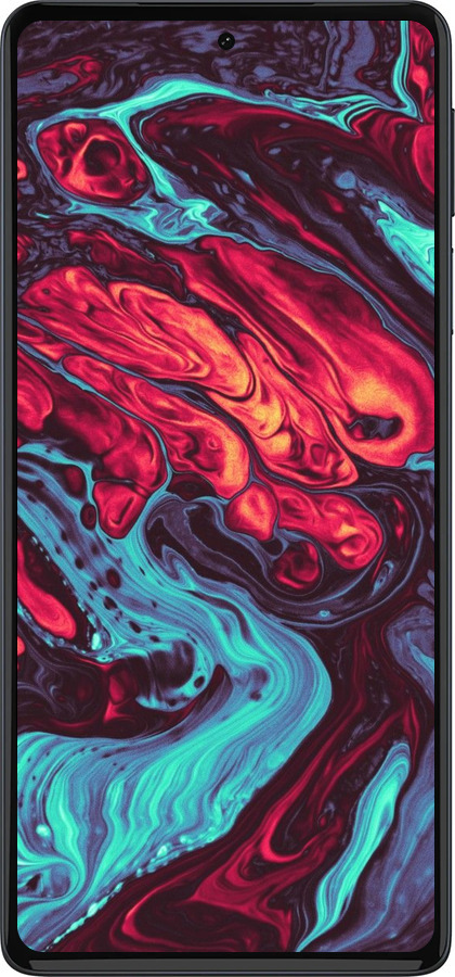 Силиконовый чехол Синяя красная абстакция для Motorola Edge 30 Pro - 5339u-2826 изображение 