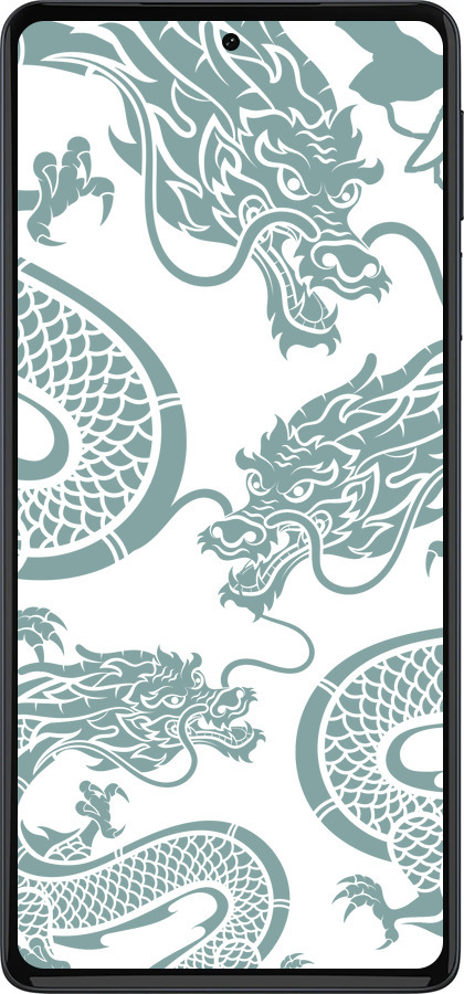 Силіконовий чехол Дракон для Motorola Edge 30 Pro - 5476u-2826 изображение 