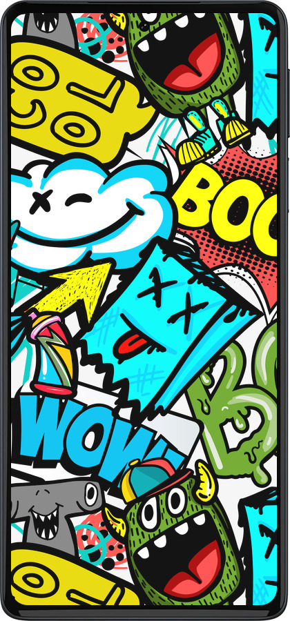 Силиконовый чехол Стикеры v4 для Motorola Edge 30 Pro - 5508u-2826 изображение 