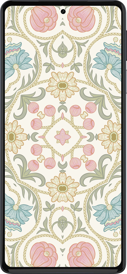Силиконовый чехол Цветочный орнамент v2 для Motorola Edge 30 Pro - 5513u-2826 изображение 
