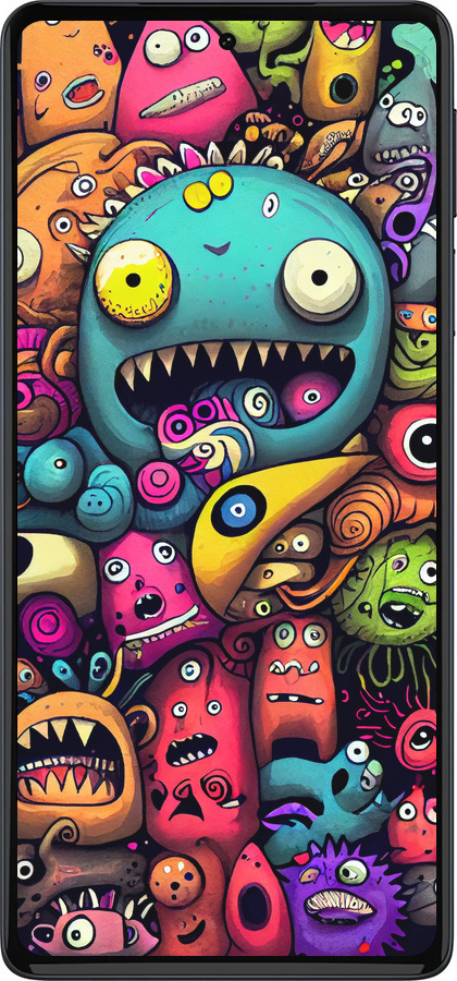 Силиконовый чехол Cмешные монстры для Motorola Edge 30 Pro - 5549u-2826 изображение 