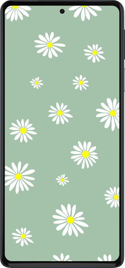 Силиконовый чехол Ромашки v4 для Motorola Edge 30 Pro - 5603u-2826 изображение 