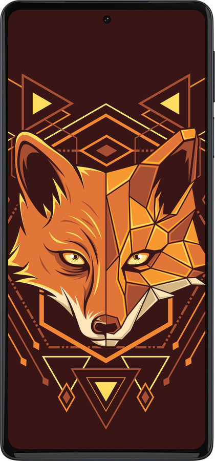 Силиконовый чехол Лиса геометрия для Motorola Edge 30 Pro - 5607u-2826 изображение 