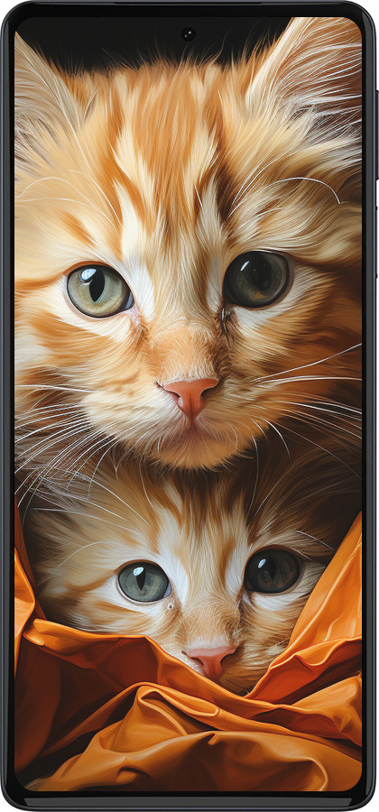 Силиконовый чехол Котики 2 для Motorola Edge 30 Pro - 5664u-2826 изображение 