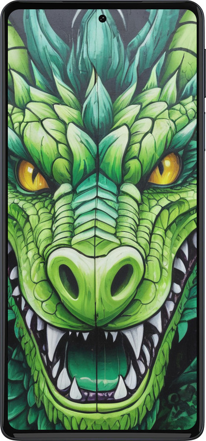 Силиконовый чехол Зелёный дракон для Motorola Edge 30 Pro - 5816u-2826 изображение 