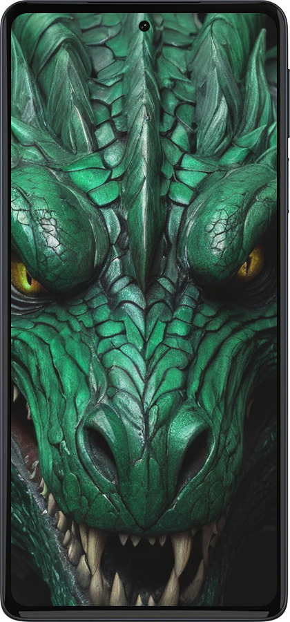 Силиконовый чехол Зелёный дракон v2 для Motorola Edge 30 Pro - 5817u-2826 изображение 