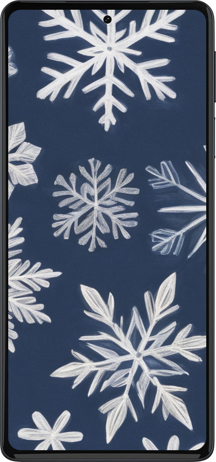 Силиконовый чехол Снежинки для Motorola Edge 30 Pro - 5821u-2826 изображение 