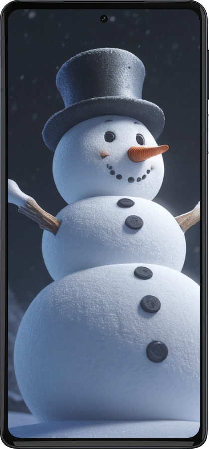 Силиконовый чехол Снеговик для Motorola Edge 30 Pro - 5826u-2826 изображение 