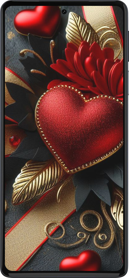 Силиконовый чехол Сердечки v2 для Motorola Edge 30 Pro - 5832u-2826 изображение 