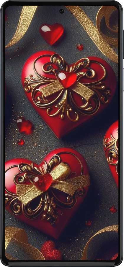 Силиконовый чехол Сердечки v4 для Motorola Edge 30 Pro - 5834u-2826 изображение 