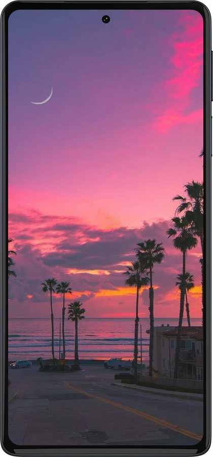 Силиконовый чехол Пальмы для Motorola Edge 30 Pro - 5873u-2826 изображение 