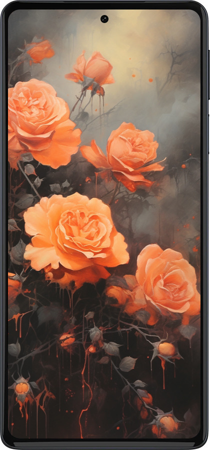 Силиконовый чехол Оранжевые розы для Motorola Edge 30 Pro - 5944u-2826 изображение 