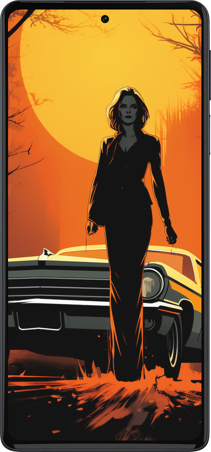 Силиконовый чехол Чехол для телефона Девушка возле автомобиля для Motorola Edge 30 Pro - 5946u-2826 изображение 