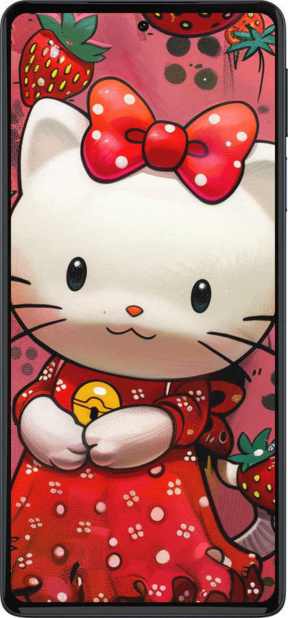 Силиконовый чехол hello kitty1 для Motorola Edge 30 Pro - 6036u-2826 изображение 