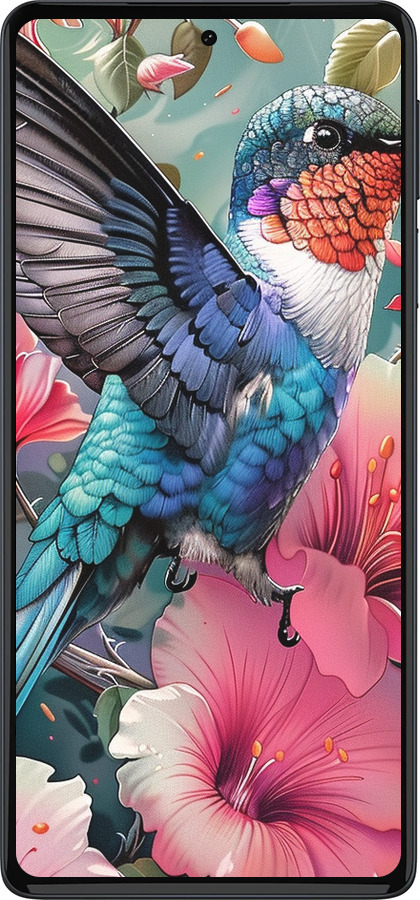 Силиконовый чехол Сказочная колибри для Motorola Edge 30 Pro - 6051u-2826 изображение 