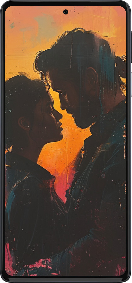 Силиконовый чехол Любовь на полотне для Motorola Edge 30 Pro - 6067u-2826 изображение 