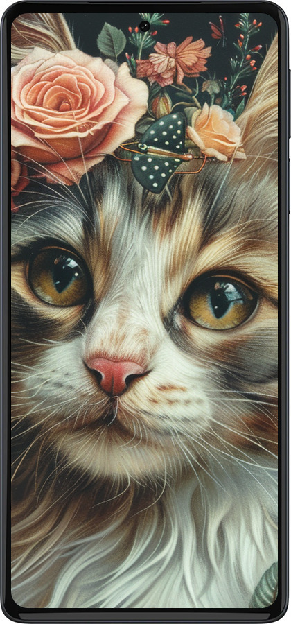 Силиконовый чехол Cats and flowers для Motorola Edge 30 Pro - 6069u-2826 изображение 