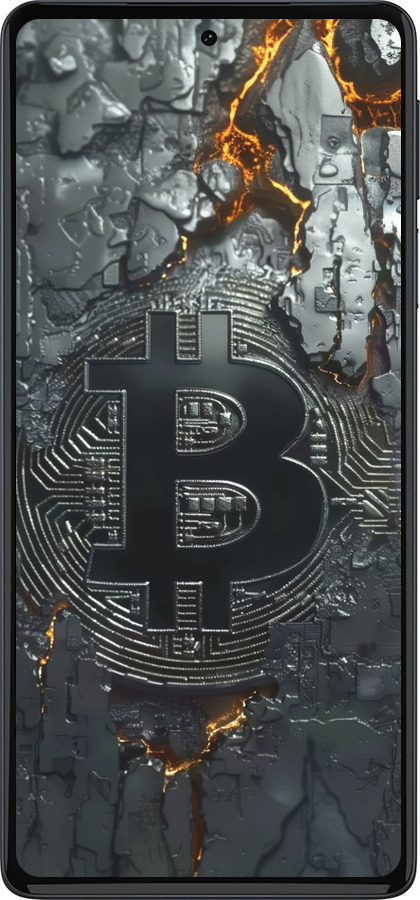 Силиконовый чехол Раскаленный биткойн для Motorola Edge 30 Pro - 6091u-2826 изображение 