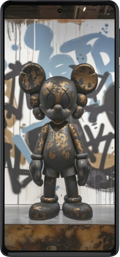 Силиконовый чехол Bronze kaws v2 для Motorola Edge 30 Pro - 6098u-2826 изображение 