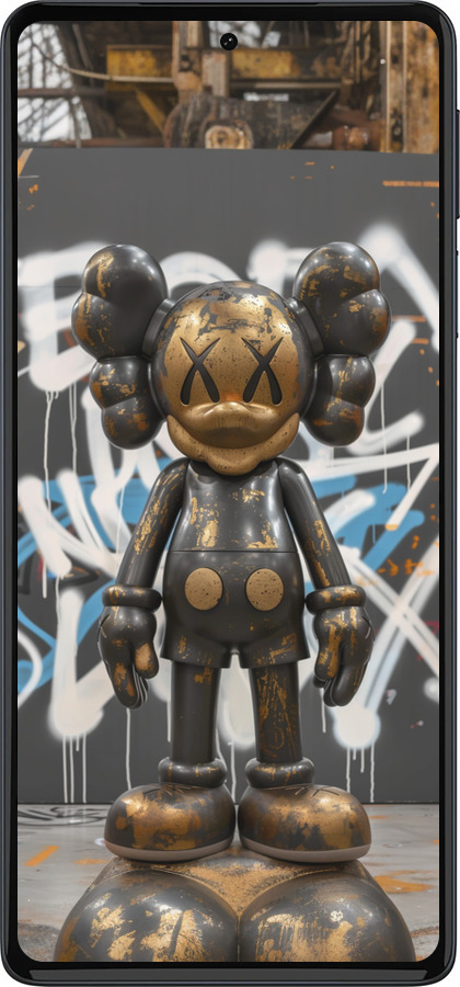 Силиконовый чехол Bronze kaws v3 для Motorola Edge 30 Pro - 6099u-2826 изображение 