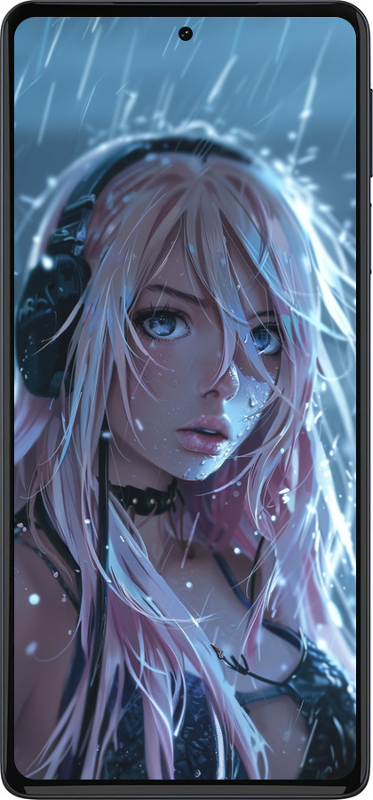 Силиконовый чехол Неоновый дождь для Motorola Edge 30 Pro - 6119u-2826 изображение 