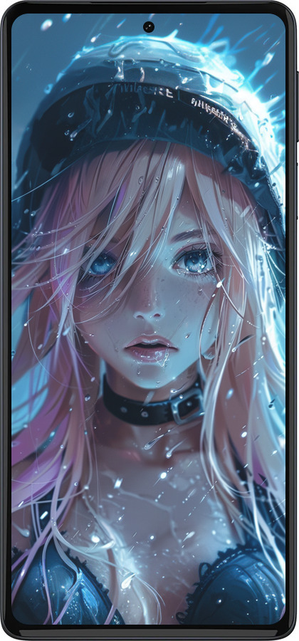 Силиконовый чехол Аниме-дива под дождем для Motorola Edge 30 Pro - 6120u-2826 изображение 