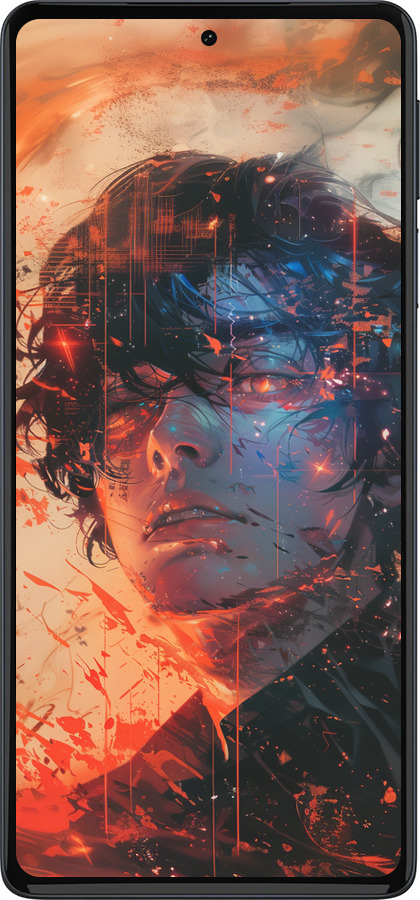 Силиконовый чехол Лицо в пламени для Motorola Edge 30 Pro - 6127u-2826 изображение 