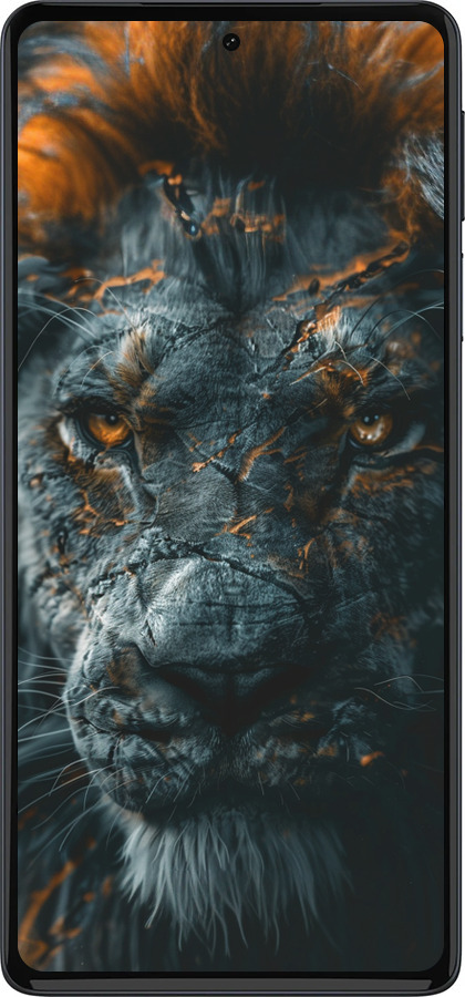 Силиконовый чехол Пламенный лев для Motorola Edge 30 Pro - 6153u-2826 изображение 