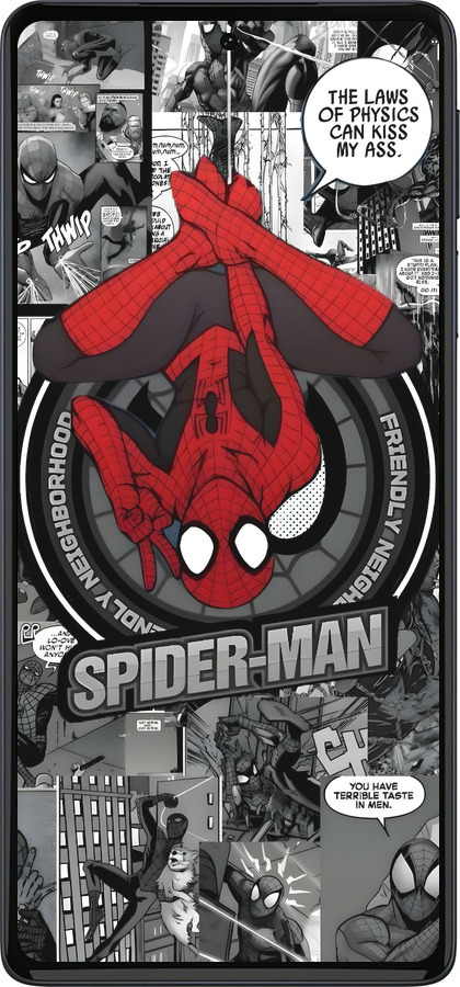 Силиконовый чехол Человек паук для Motorola Edge 30 Pro - 6279u-2826 изображение 