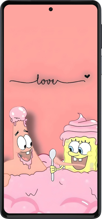 Силиконовый чехол Спанч Боб для Motorola Edge 30 Pro - 6282u-2826 изображение 