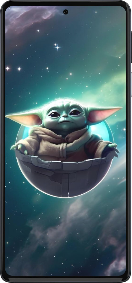 Силиконовый чехол Малышь йода для Motorola Edge 30 Pro - 6294u-2826 изображение 