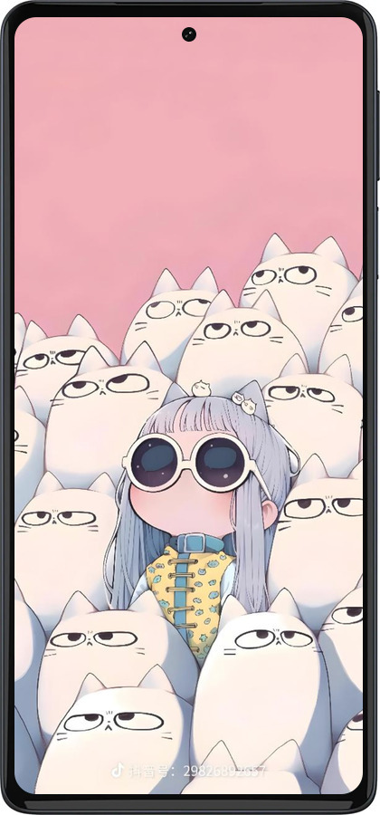 Силиконовый чехол Малышка с котами для Motorola Edge 30 Pro - 6295u-2826 изображение 