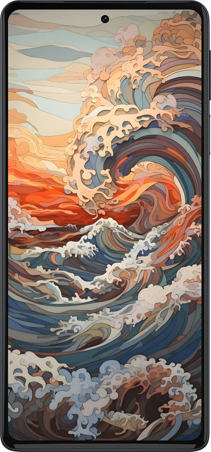 Силиконовый чехол Арт волны для Motorola Edge 30 Pro - 6324u-2826 изображение 