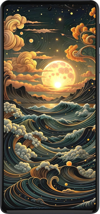 Силиконовый чехол Арт волны для Motorola Edge 30 Pro - 6332u-2826 изображение 