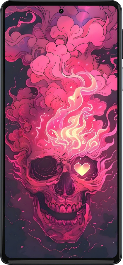 Силиконовый чехол Череп арт для Motorola Edge 30 Pro - 6385u-2826 изображение 