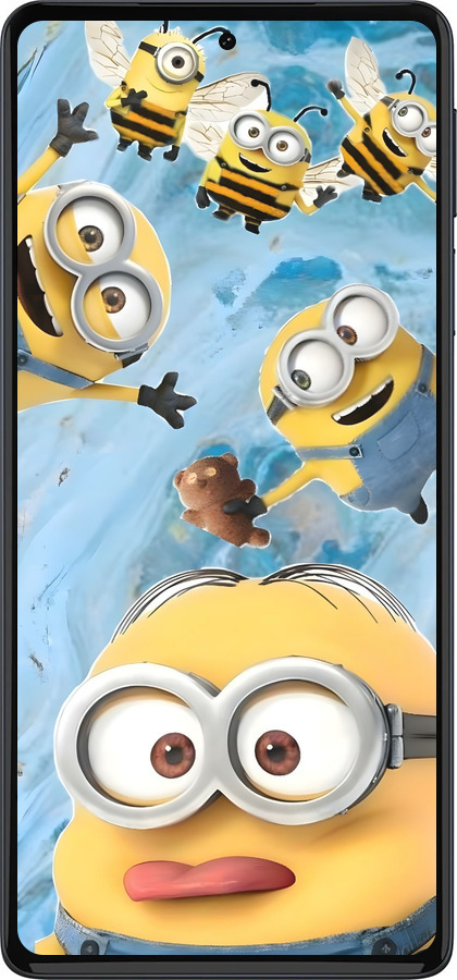 Силиконовый чехол Миньоны для Motorola Edge 30 Pro - 6386u-2826 изображение 