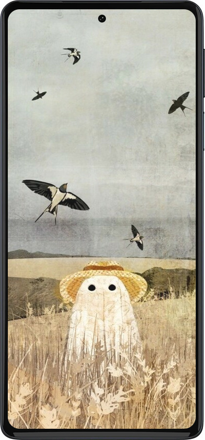 Силиконовый чехол Призрак в поле для Motorola Edge 30 Pro - 6427u-2826 изображение 