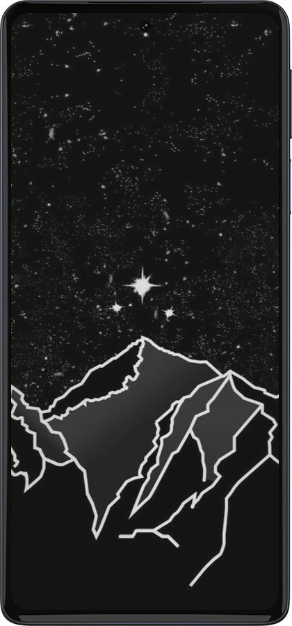 Силиконовый чехол Минималистический горный пейзаж для Motorola Edge 30 Pro - 6438u-2826 изображение 