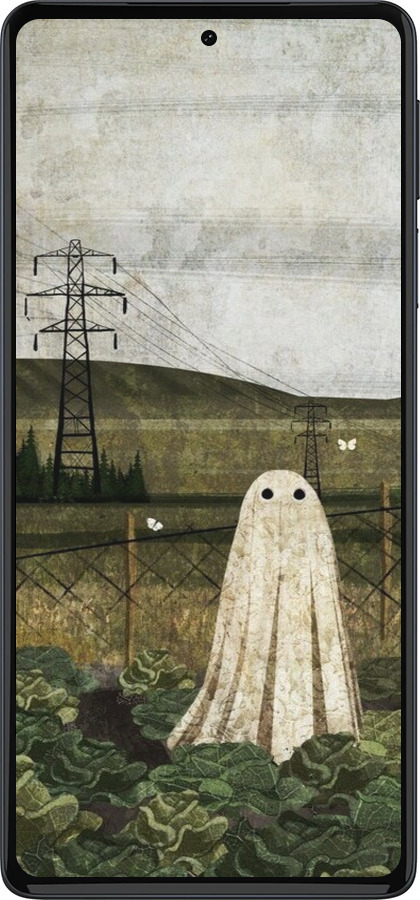 Силиконовый чехол Иллюстрация призрак в капусте для Motorola Edge 30 Pro - 6440u-2826 изображение 