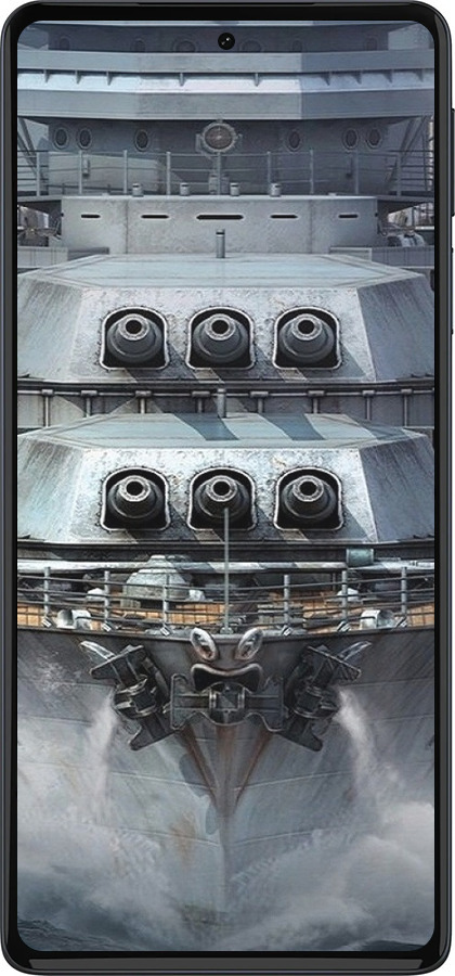 Силиконовый чехол Линкор, world of tanks, wargaming, военный корабль для Motorola Edge 30 Pro - 6453u-2826 изображение 