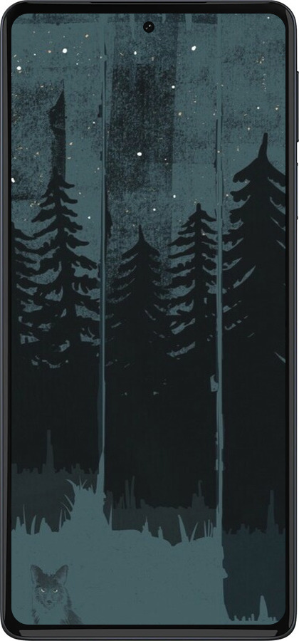 Силиконовый чехол Лиса и ночной лес для Motorola Edge 30 Pro - 6481u-2826 изображение 