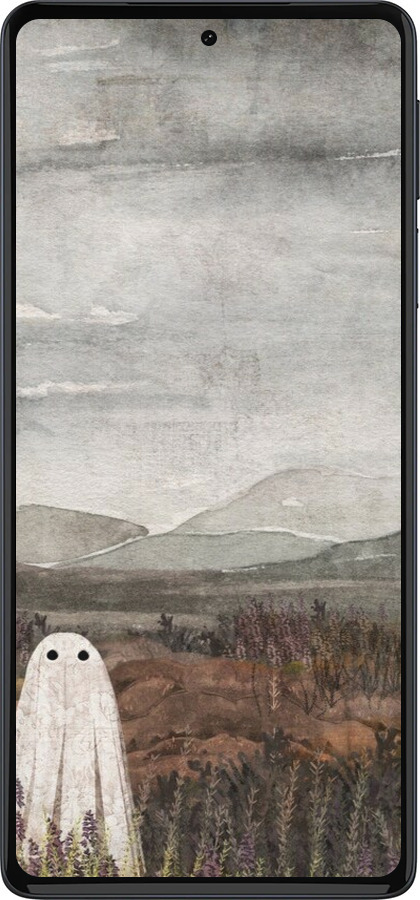 Силиконовый чехол Одинокий призрак на фоне гор для Motorola Edge 30 Pro - 6486u-2826 изображение 