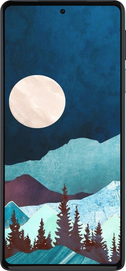 Силиконовый чехол Горная идиллия ночной пейзаж для Motorola Edge 30 Pro - 6488u-2826 изображение 